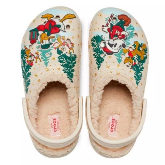 Disney x Crocs Christmas 2022 Holiday Fleece lined Mickey and Friends - Picture 1 of 6